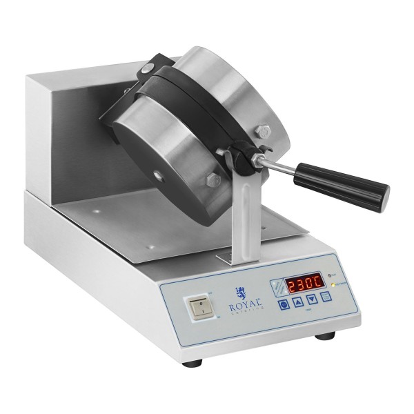 Гофрочарка Rotex RCWM-1300-RE для приготування круглих вафель Ø18 см з обертанням, 1300 Вт