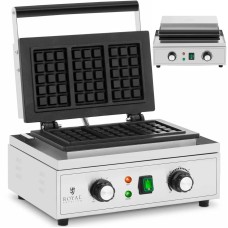 Гофрниця TEFLON для приготування 3 бельгійських гофрів прямокутна 1500 Вт