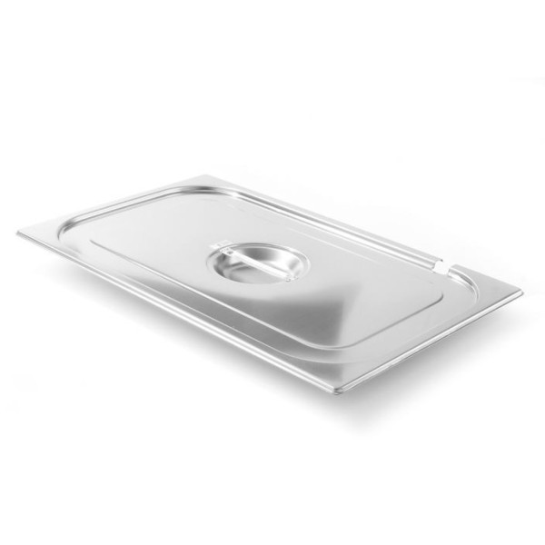 Pokrywka stalowa Hendi 806913 do GN 1/1 z wycięciem na chochlę Kitchen Line