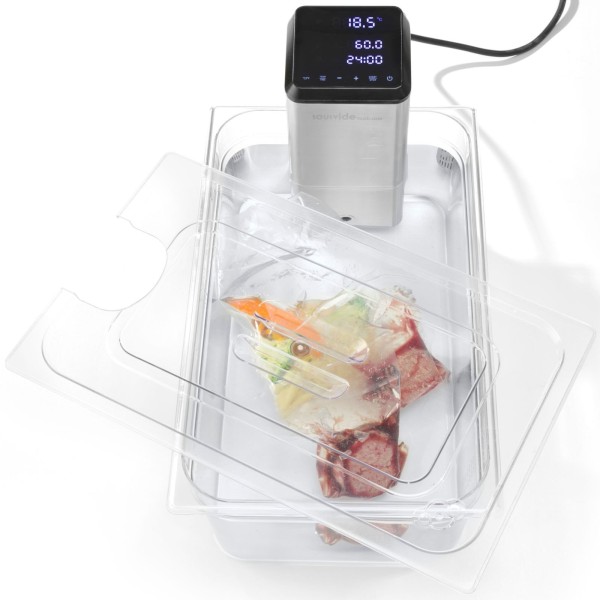 Кришка для контейнерів GN 1/1, Hendi 864227, полікарбонат з отвором для sous-vide