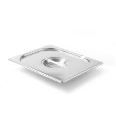 Кришка для гастроємності Hendi 806937 Kitchen Line сталева з виїмкою для черпака GN 1/2