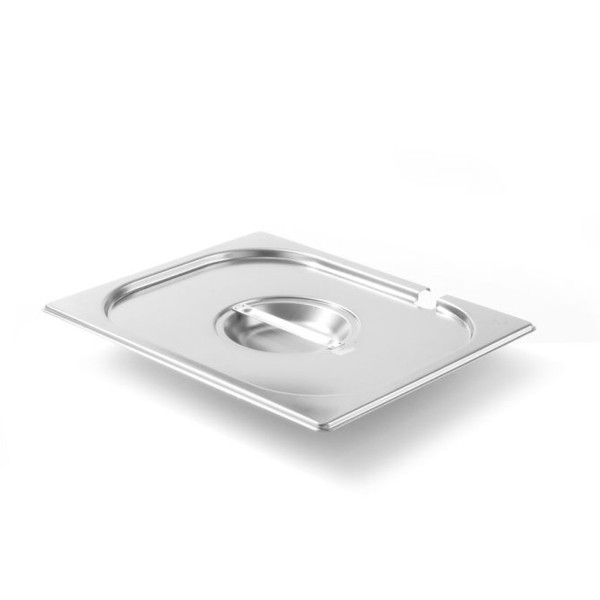 Кришка для гастроємності Hendi 806937 Kitchen Line сталева з виїмкою для черпака GN 1/2