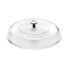 Pokrywka szklana Staub 28 cm do garnków i patelni, idealna do kontrolowania gotowania