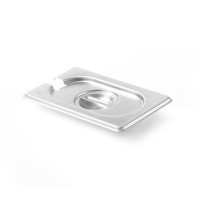 Кришка кухонна Hendi 806975 Kitchen Line сталева GN 1/9 з вирізом для ополоника