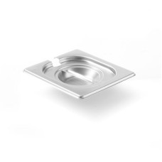 Pokrywka stalowa Hendi 806968 do garnka GN 1/6 z wycięciem na chochlę Kitchen Line