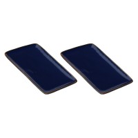 Набір сервірочних підносів Rose&Tulipani Concerto Blu Cobalto, 2 шт, 27x19 см