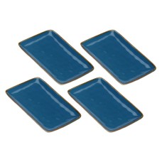 Набір сервувальних підносів Rose&Tulipani Concerto Blu Avio, 4 шт, 20x13 см, прямокутні