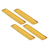 Набір сервірочних прямокутних пластикових лотків Rose&Tulipani Concerto OCRA, 32x8 см, 4 шт.