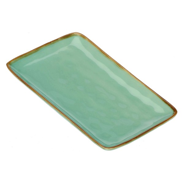 Набір сервировочних прямокутних таць Rose&Tulipani Concerto Verde Acqua 20x13 см, 4 шт.