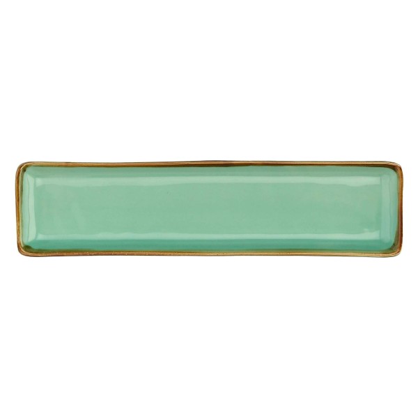 Набір сервісних прямокутних таць Rose&Tulipani Concerto Verde Acqua 32x8 см, 4 шт.