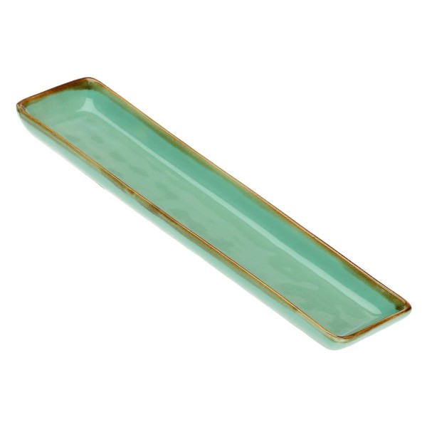 Набір сервісних прямокутних таць Rose&Tulipani Concerto Verde Acqua 32x8 см, 4 шт.