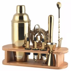 Zestaw barmański Klausberg KB-7583 16 elementów złoty do przygotowania koktajli