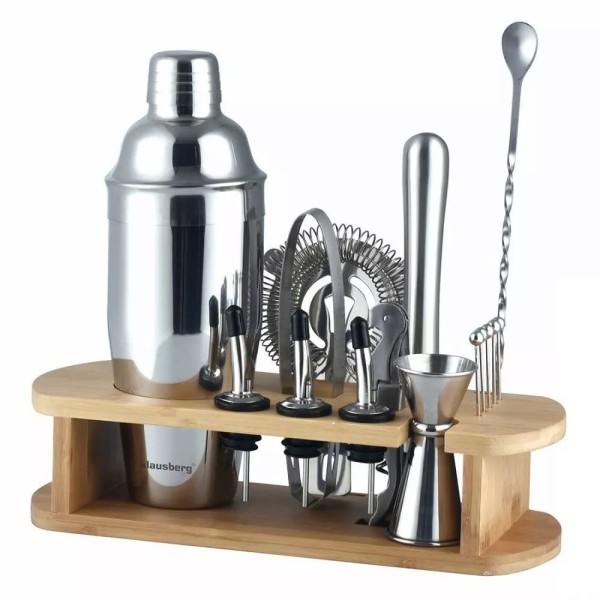 Zestaw barmański Klausberg KB-7582 shaker 16 elementów srebrny do przygotowywania drinków