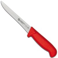 Nóż do trybowania mięsa Supra Colore HACCP 160 mm czerwony do kuchni profesjonalnej