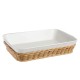 Kosz do zapiekania La Porcellana Bianca Midollino wiklinowy na lasagne 30 cm