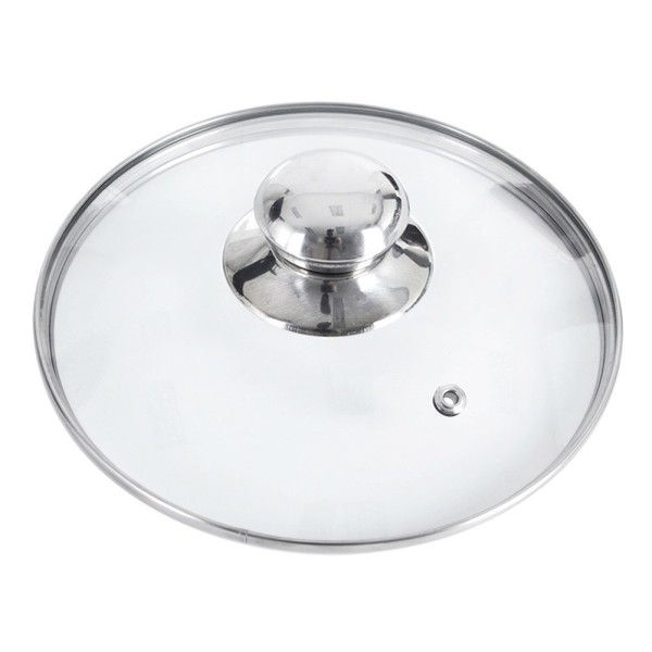 Термостійка скляна кришка для каструль, сковорідок та сотейників 16 см ORION 122576