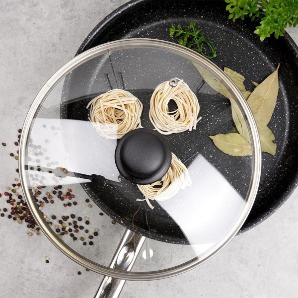 Термостійка скляна кришка для каструль та сковорідок 26 см VILDE 199027