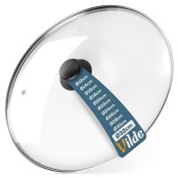 Термостійка скляна кришка для каструль та сковорідок 32 см VILDE 199030