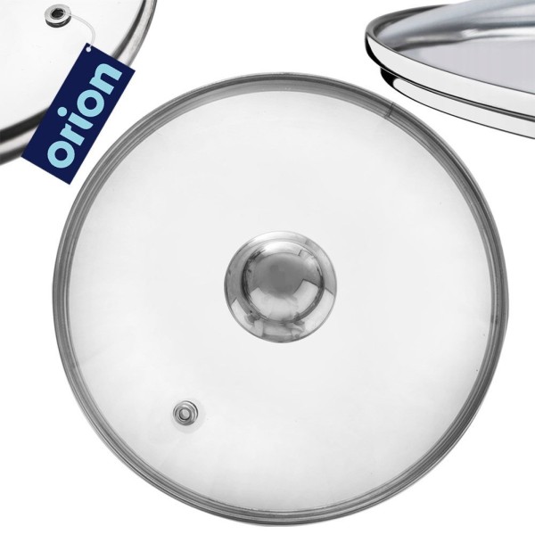 Термостійка скляна кришка для каструль, сковорідок та сотейників 24 см ORION 122580
