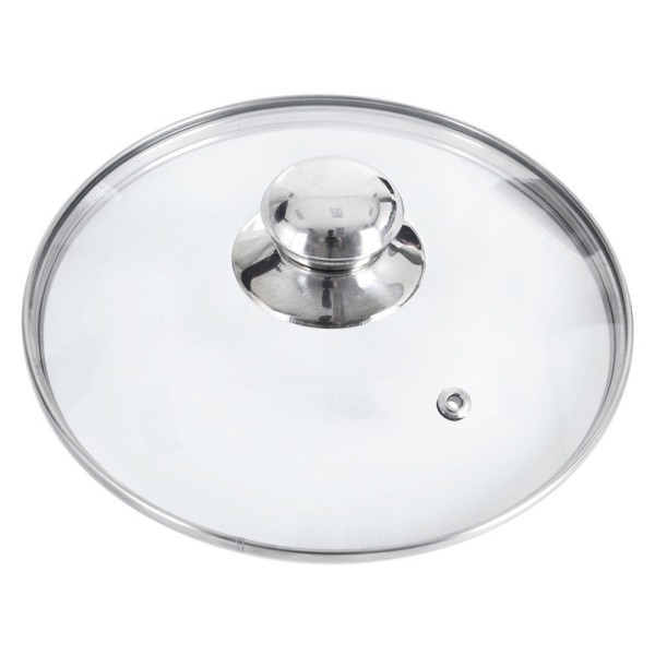 Термостійка скляна кришка для каструль, сковорідок та сотейників 22 см ORION 122579