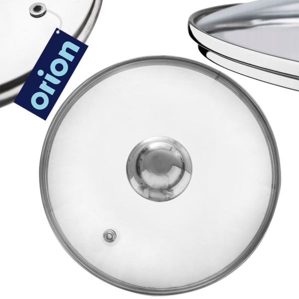Термостійка скляна кришка для каструль, сковорідок та сотейників 20 см ORION 122578