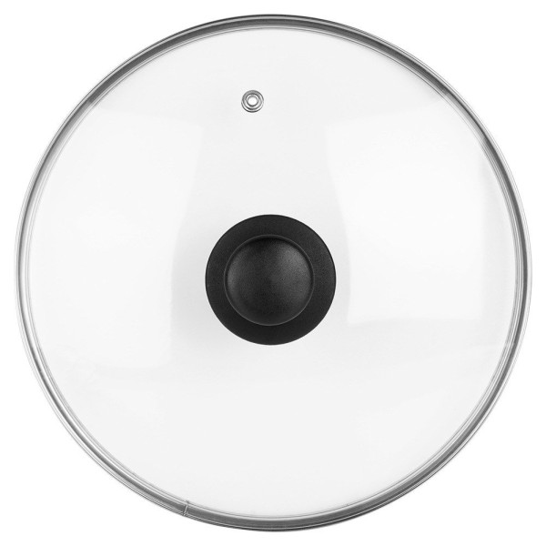 Термостійка скляна кришка для каструль та сковорідок 24 см VILDE 199026