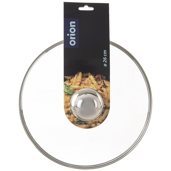 Термостійка скляна кришка для каструль, сковорідок та сотейників 26 см ORION 122581