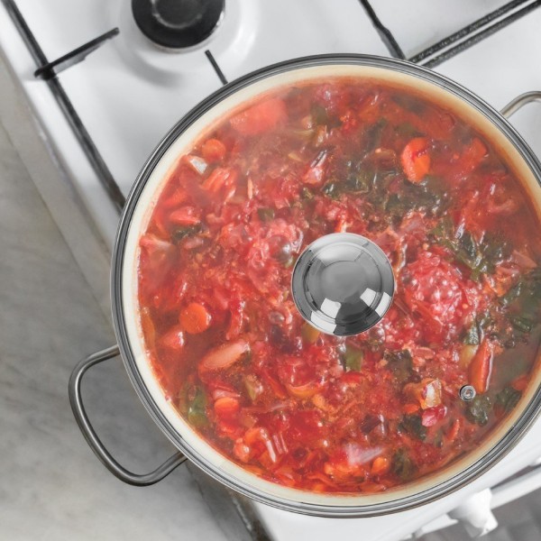 Термостійка скляна кришка для каструль, сковорідок та сотейників 26 см ORION 122581