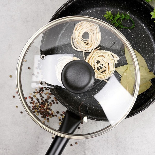 Термостійка скляна кришка для каструль та сковорідок 22 см VILDE 199025