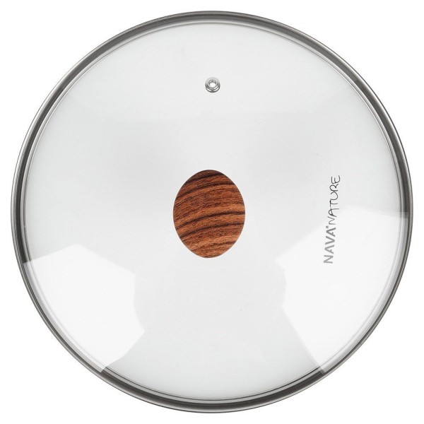 Універсальна скляна кришка для каструлі та сковорідки NATURE 26 см NAVA 10-144-153