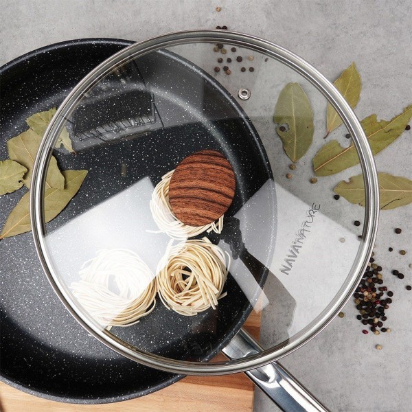 Універсальна скляна кришка для каструлі та сковорідки NATURE 26 см NAVA 10-144-153