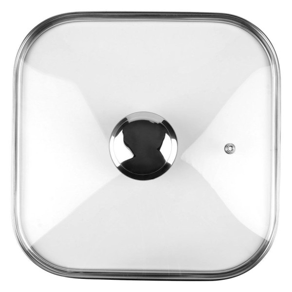 Велика квадратна скляна кришка для каструлі та сковорідки 27x27 см GRANDE ORION 126316