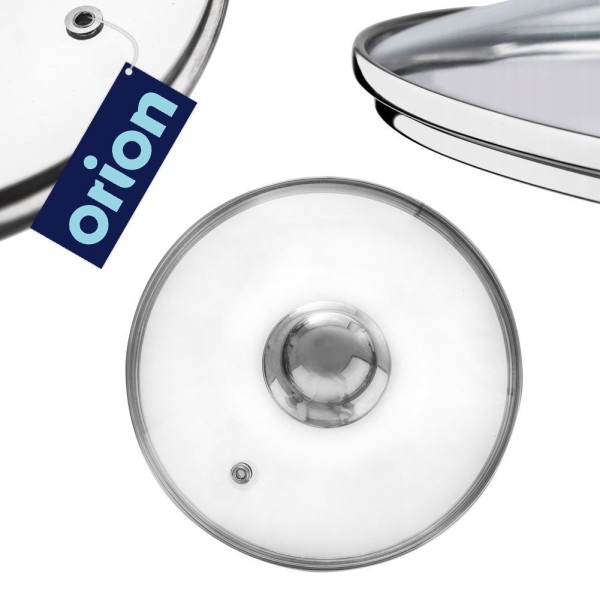 Термостійка скляна кришка для каструль, сковорідок та сотейників 14 см ORION 122575