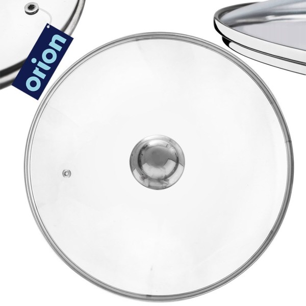 Термостійка скляна кришка для каструль, сковорідок та сотейників 32 см ORION 126322