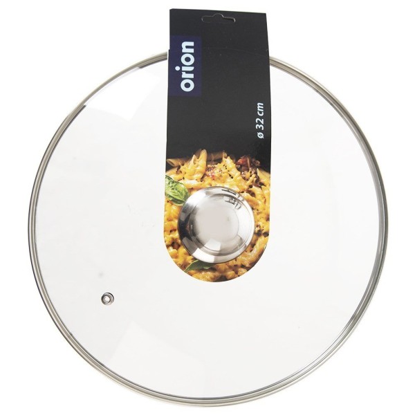 Термостійка скляна кришка для каструль, сковорідок та сотейників 32 см ORION 126322