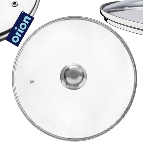 Термостійка скляна кришка для каструль, сковорідок та сотейників 30 см ORION 122598