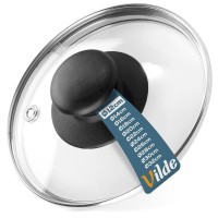 Кришка, VILDE 199020, скляна жаростійка 12 см — для каструлі чи сковорідки, запікання та варіння