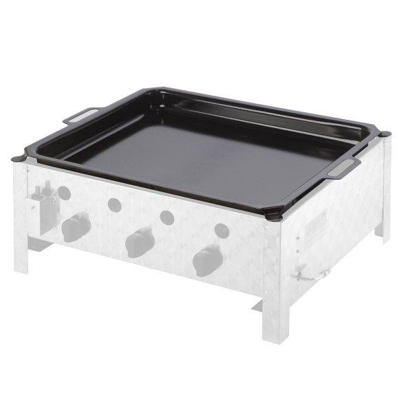 Професійна емальована пательня Pelvis Rascal 58x46x5 см для газового гриля