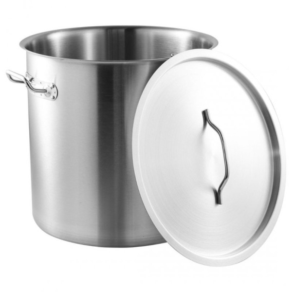 Каструля KingHoff KH-1964, гастрономічна зі сталевою кришкою 33 л — для професійної кухні/кейтерингу