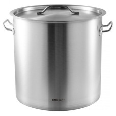 Каструля KingHoff KH-1964, гастрономічна зі сталевою кришкою 33 л — для професійної кухні/кейтерингу