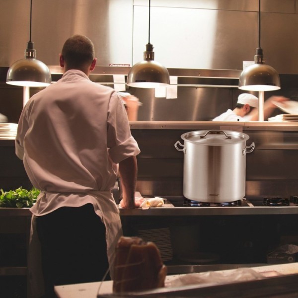 Каструля KingHoff KH-1964, гастрономічна зі сталевою кришкою 33 л — для професійної кухні/кейтерингу