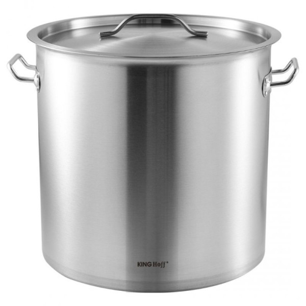 Каструля гастрономічна, Kinghoff KH-1965, 36 л, зі сталевою кришкою — для закладів та кейтерингу