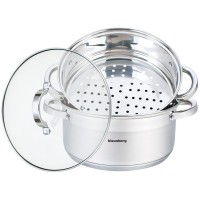 Пароварка Klausberg KB-7144, 3 елементи, діаметр 24 см для здорового приготування їжі