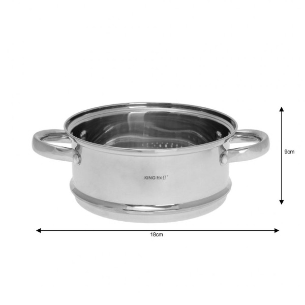 Пароварка KingHoff KH-1533, вставка 18 см для готування на парі, для каструль/сковорідок