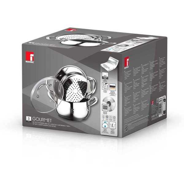 Пароварка Bergner Gourmet Line BG-6521 2,2 л для приготування на пару домашніх страв