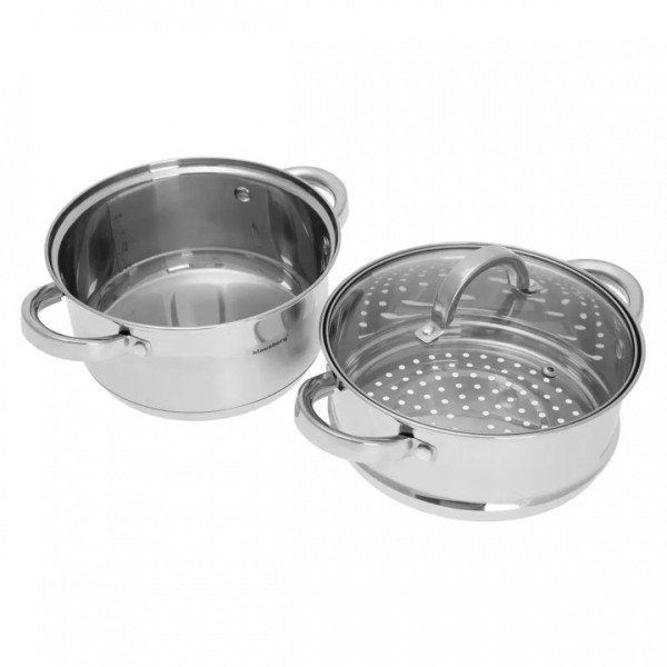 Пароварка Klausberg KB-7138, 3 елементи, діаметр 20 см для приготування здорової їжі