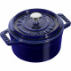 STAUB MINI COCOTTE Міні-каструля з чавуну круглого кольору 250 мл, синя