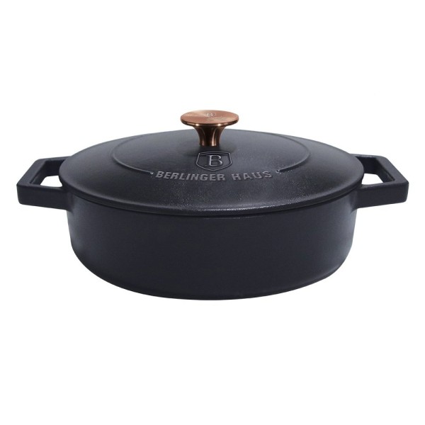 Каструля чавунна Berlinger Haus BH-6493, 2,57 л, з кришкою 24 см для готування