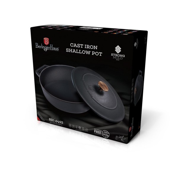 Каструля чавунна Berlinger Haus BH-6493, 2,57 л, з кришкою 24 см для готування