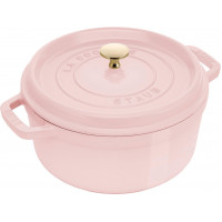 Горщик чавунний для готування, Staub La Cocotte 2.6 л, круглий, рожевий
